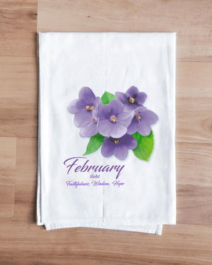 Violet - February Flower Towel