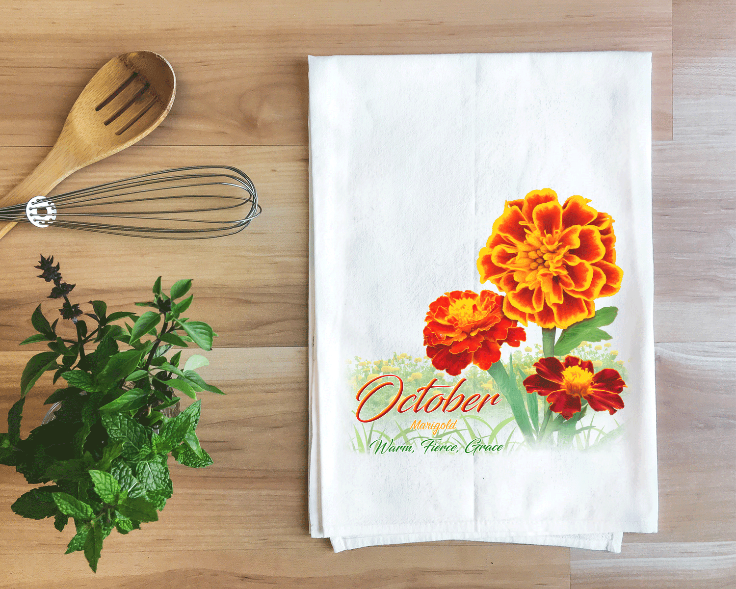 Marigold - October Flower Towel